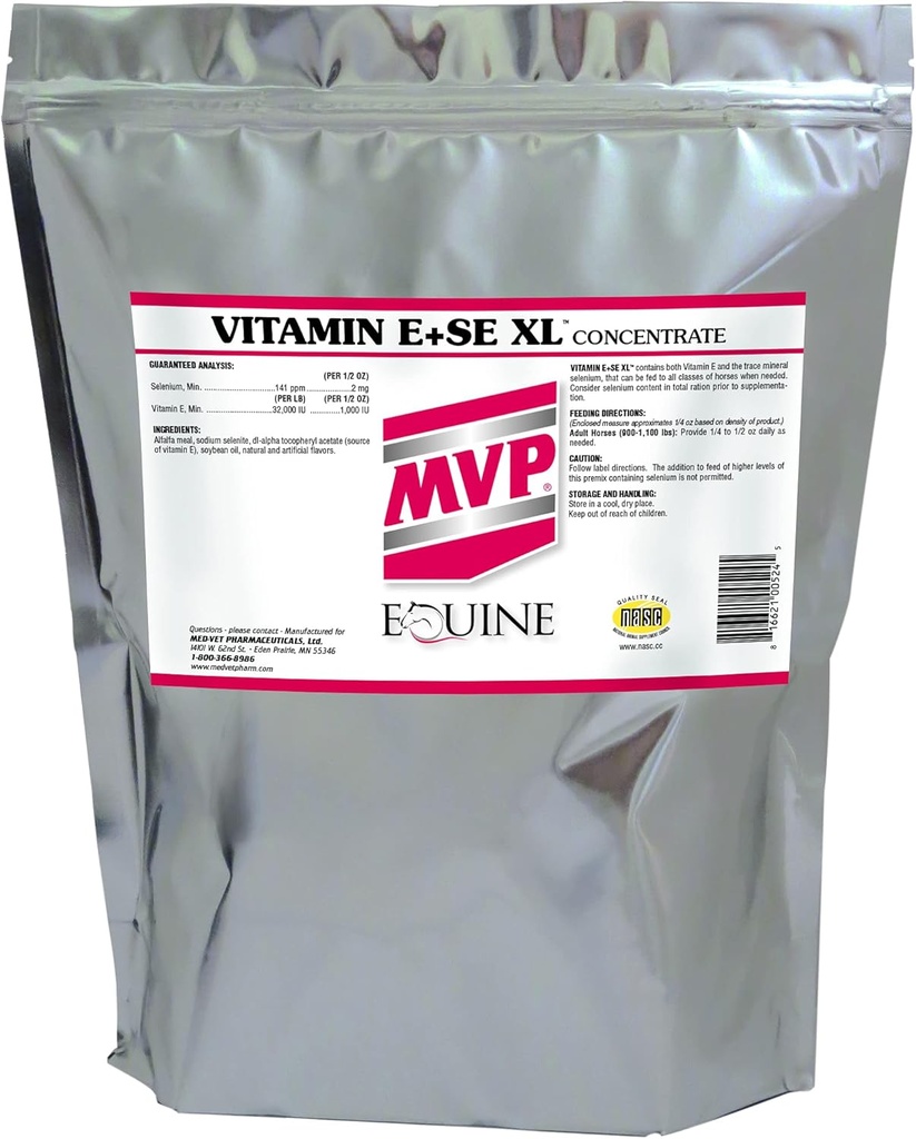 Vitamin E/SE XL (5lb) Konzentrierte Formel zur Unterstützung gesunder Muskelfunktion in Pferden