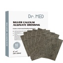 Dr. Med Silver Calcium Alginate Wound Dressing 4'x4'' Patches, 10 Pack individuel Haute Absorbance Ag Alginate Wound Bandage, non adhésif, suppression sans douleur pour littore, Ulcers, abrasions cutanées
