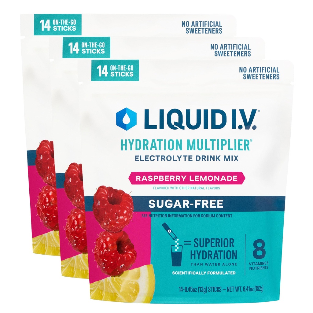 Liquid I.V.® Hydratation Multiplier® sans sucre - Lémonade aux framboises