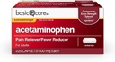Basic Care Extra Stärke Schmerzlinderung, Acetaminophen Caplets, 500 mg, 225 Count