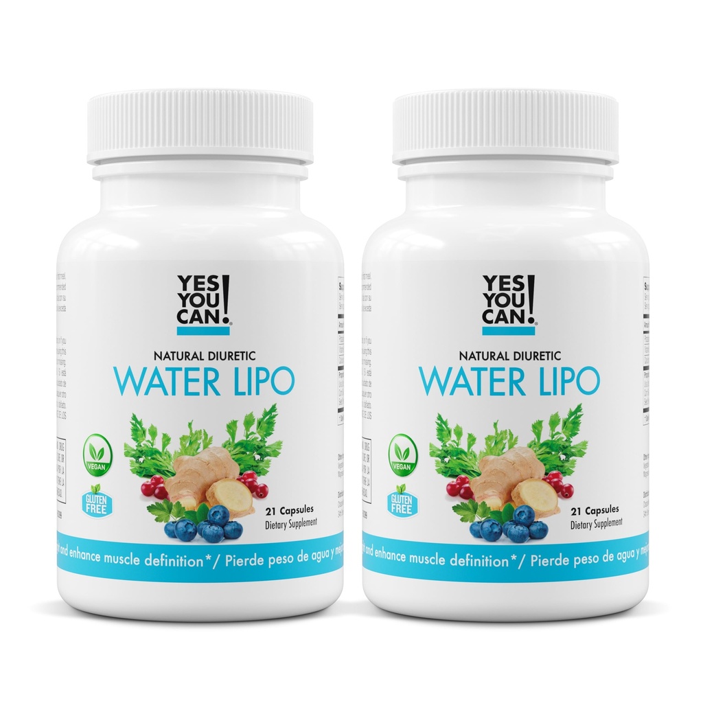 Ja, das kannst du! Natürliche Wasser Lipo Pillen - Diuretic Cleanse mit Elektrolyten & Vitamine - Hilft mit Wasser Retention - Glutenfrei, 21 Kapseln pro Flasche (2 Packung)