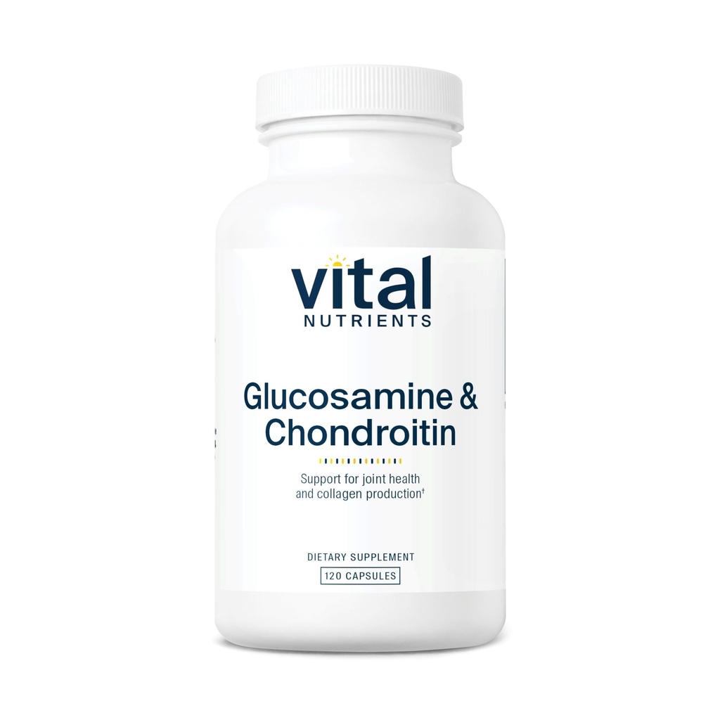 Vital Nährstoffe Glucosamine & Chondroitin | Gesunde Knorpel, Mobilität und gemeinsame Unterstützung Ergänzung | Gluten, Dairy, Soy Free | Non-GMO | 120 Kapseln