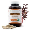 USDA Organic Cacao Kapseln, 1000 mg, 120 Count - Raw Dried Theobroma Cacao Bohnen