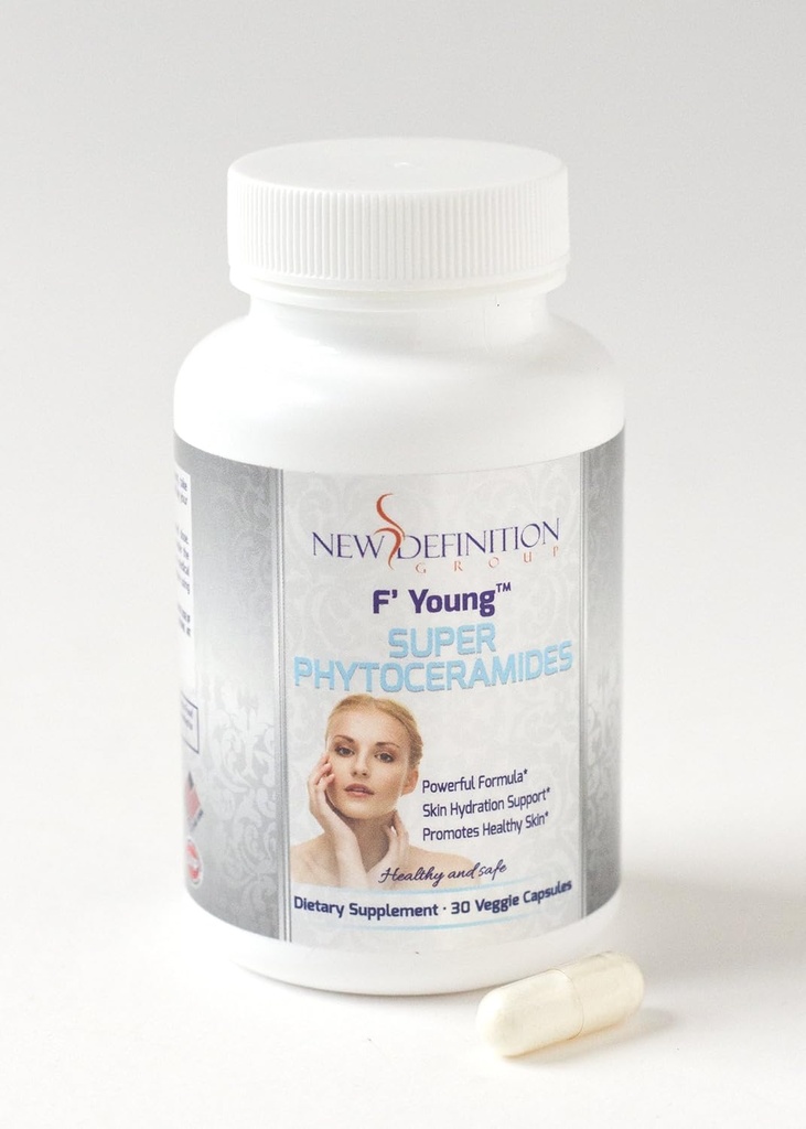 F’ YoungTM Super Phytoceramide von Purely Natural Herbal, um Faltenprävention zu erreichen und Haut vor schädlicher Verschmutzung, Sonnenschein und Stress zu schützen, Made in USA