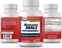Ageless Male Performance Nitric Oxide Booster für Männer - Förderung von Blutzirkulation, Arousal, Energieproduktion, Antrieb, Stamina, Health Supplement (60 Tabletten, 1 Flasche)