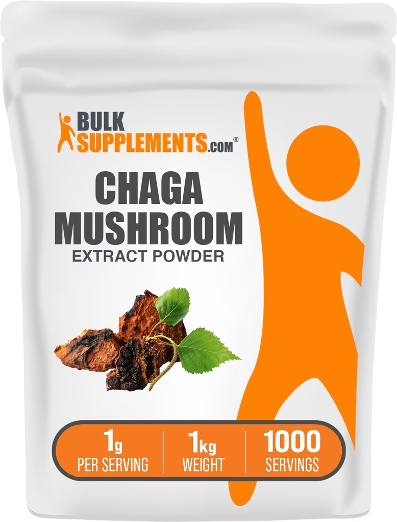 BulkSupplements.com Chaga Pilzextrakt Pulver - Pilzergänzung, aus Chaga Pilze - 1000mg Chaga Pulverextrakt pro Servierung, Glutenfrei (5 Kilogramm - 11 lbs)