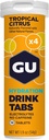 Tablettes de boissons électrolytes d'hydratation énergétique GU, 4-Count(48 portions), agrumes tropicaux