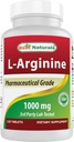 (Neue verbesserte Formel) Best Naturals L-Arginin 1000 mg 120 Tabletten - Pharmaceutical Grade L Arginine Supplement fördert die Synthese von Stickstoffmonoxid