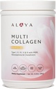 Alaya Multi Collagen Powder - Typ I, II, III, V, X Hydrolysierte Collagen Peptides Protein Powder Supplement mit MSM + GC (Vanilla)