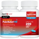 Extra Strength Pain Relief PM - Acétaminophène 500mg & Diphénhydramine 25mg - Comparer avec Tylenol PM Extra Strength Sleep Aid - Adult PM Pain Relief for Nighttime Aches & Pains (100 comprimés)