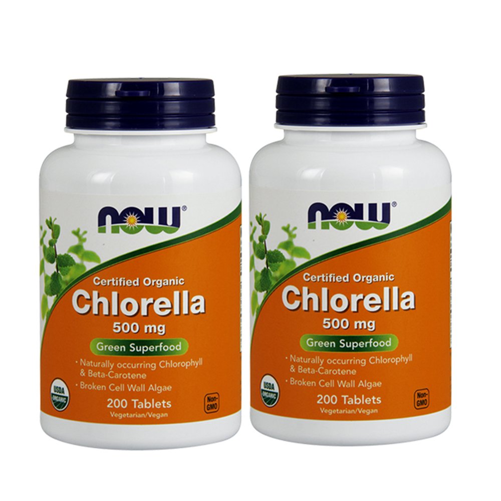 Nourriture Chlorella 500 mg, 200 comprimés (paquet de 2)