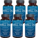 Viva Naturals Antarctic Krill Oil 1250 mg, Omega 3 EPA DHA und Astaxanthin, Joint Support und Brain Supplement mit Antioxidantien Eigenschaften, kein Fishy Nachgeschmack (Pack von 6)
