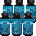 Viva Naturals Antarctic Krill Oil 1250 mg, Omega 3 EPA DHA and Astaxanthin, Joint Support and Brain Supplement with Antioxidant Properties, No Fishy Aftertaste (Pack of 6)