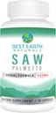 Les meilleurs naturels de la Terre ont vu Palmetto 500 mg pour soutenir les cheveux, la prostate, le piège urinaire 30 comte