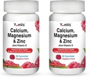 YUM-V'S Calcium, Magnesium, Zink und Vitamin D Gummi (90 Count) - Kalziumgummis mit Vitamin D3 + Zink & Magnesium Beilagen - Delicious Bone Health Gummy Supplement für Männer, Frauen & Kinder