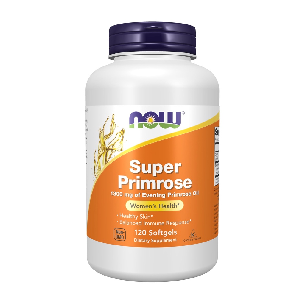 MAINTENANT compléments alimentaires, Super Primrose 1300 mg avec GLA naturel (acide gamma-linolénique), 120 softgels