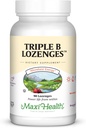 Maxi Health Triple B Lozenges - Vitamin B12 & B6 & Biotin - Erdbeer Flavor - 90 Chewies - Kosher