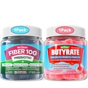 Butyrate Gummis mit Probiotic + Prebiotic + Postbiotic + Fiber Gummis für Erwachsene