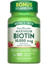 Nature's Truth Biotin 10000mcg | 120 Fast Dissolve Tabletten | Maximale Stärke | Natürliche Berry Geschmack | Vegan, Non-GMO & Gluten Kostenlose Ergänzung