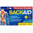 Backaid Maximum Strength Aspirin-Free Pain Relief von Backache, Sciatica und Bein Schmerzen, Leistungsstarke Kombination, Langlaufen 6 Stunden Formel, 38 Count