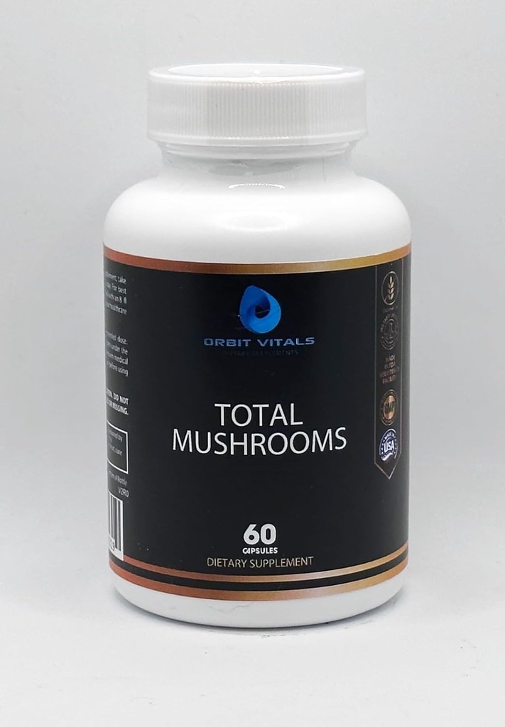 Supplément de Champignons Capsule, 1330 mg - Supplément de Champignon Cerveau avec Cordyceps, Reishi Champignon, Shiitake, Lions Mane - Améliorer Focus, Aide Digestion, Clarté Mentale, Immunité - 60 Compte