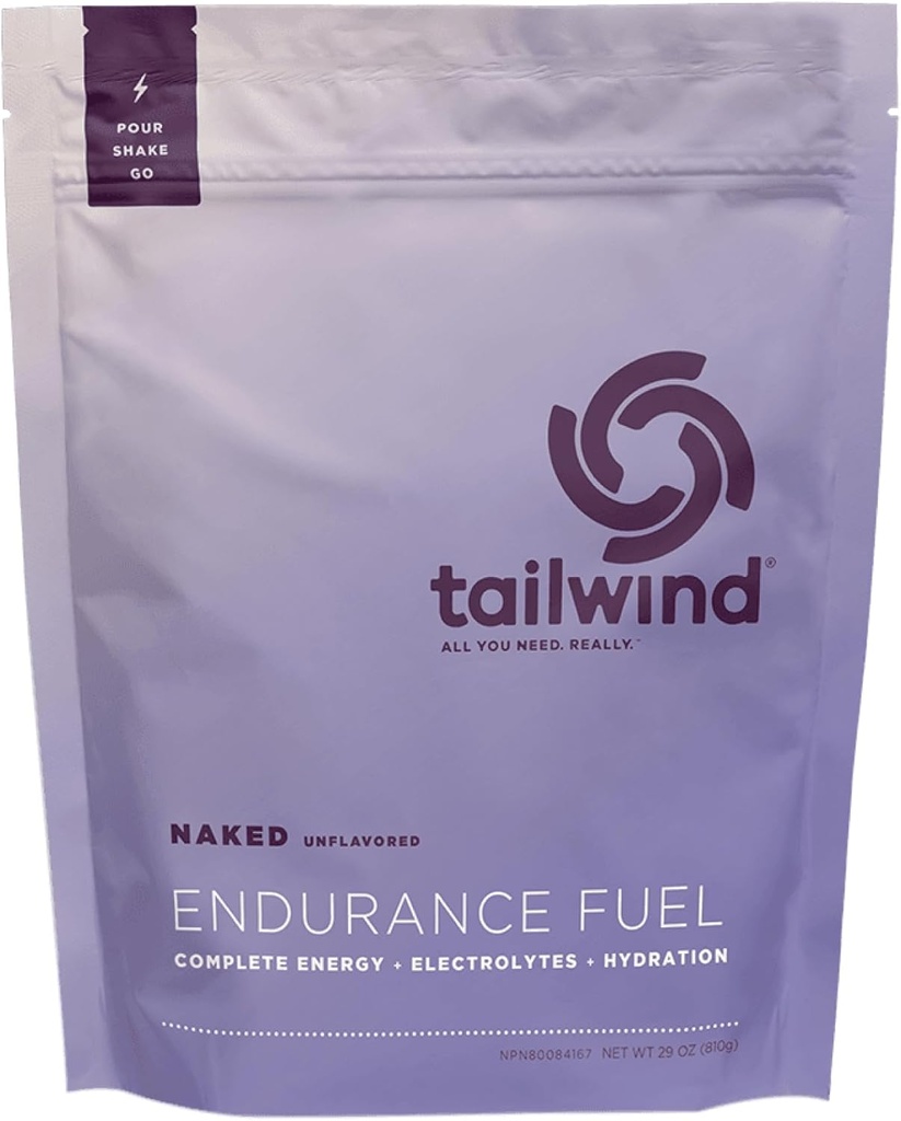Tailwind Nutrition Endurance Fuel, Carbohydrate & Elektrolyt Sportgetränk Mix Powder, Gluten-Free, Vegan, Naked Unflavored, 30 Portionen