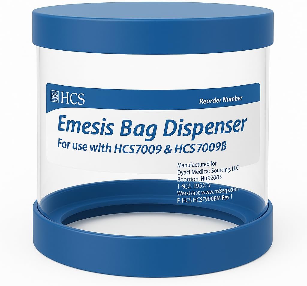 HCS Emesis Sacs Dispensateur - mural, tient 24 HCS Sacs à vomir jetable (non inclus) - comprend Ancres et vis