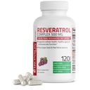 Bronson Resveratrol 500 Complexe Standardisé Trans-Resveratrol + Grain et Extrait de Vin Rouge, 120 Capsules