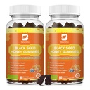 (2 Pack) Schwarzer Seed Öl Meer Moss Gummi mit Ashwagandha, Burdock Root, Linden Honey, Elderberry, Turmeric, Vitamin C, D3 & Zink - Unterstützt Immunität, Gelenke, Verdauung, Haar & Haut, Vegan Gummies 120