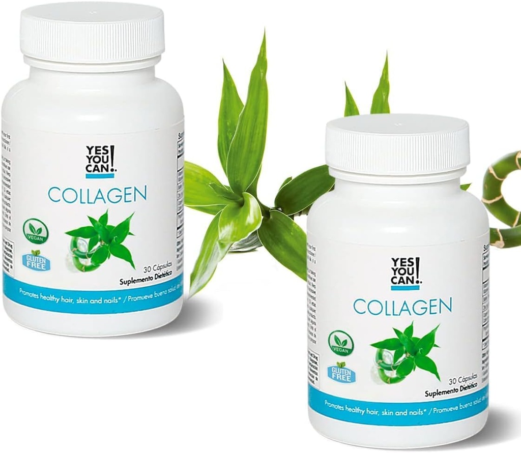 Ja, das kannst du! Collagen Kapseln für Frauen und Männer, Nahrungsergänzungsmittel zur Förderung von gesundem Haar, Haut und Nägel, 290 mg Bovine Collagen, Vitamin A, Vitamin D3, Zink und Kupfer, 30 Kapseln - 2 Pack