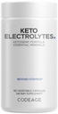 Codeage Keto Elektrolyt Ergänzung – Vegan Elektrolyt Tabletten w Magnesium, Kalium, Calcium & Salz - Elektrolyt Pulver Salz Pillen & Getränke Hydration Ergänzungen - Non-GMO Keto Diät - 180 Kapseln