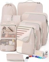 10 Set/8 Set Cubes d'emballage pour le voyage, Cadeaux pour les femmes maman, Organisateur de Valises Anti-Taring pour bagages avec chaussures et sac de toilette suspendu,OlarHike vacances essentiels et accessoires pour bateau de croisière,Crèche