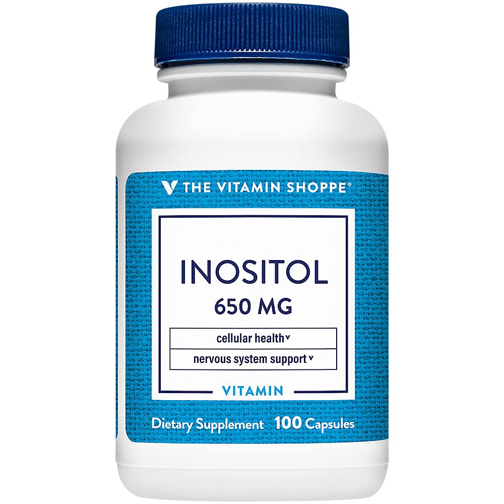 L'Inositol 650MG de Vitamine Shoppe, soutient une fonction hépatique et cellulaire saine (100 capsules)