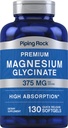 Pipping Rock Magnésium Glycinate de 375mg de $ 130 Comte de $ 130 Premium & Haute Absorption de $ softgels à libération rapide $ Formule sans OGM et sans gluten