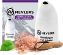 Nevlers White Himalayan Salz Inhalator für Lunge & Nase mit 6 Oz Coarse Pink Himalayan Meer Salz | Tragbare Keramik Himalayan Pink Salz Inhaler | Natürliche homöopathische Relief