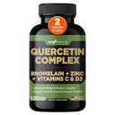 Gade Nutrition Organic Quercetin mit Bromelain Vitamin C und Zink | Immununterstützungsergänzung Quercetin 500mg Kapseln | Bioflavonoide Made in USA Third Party Tested