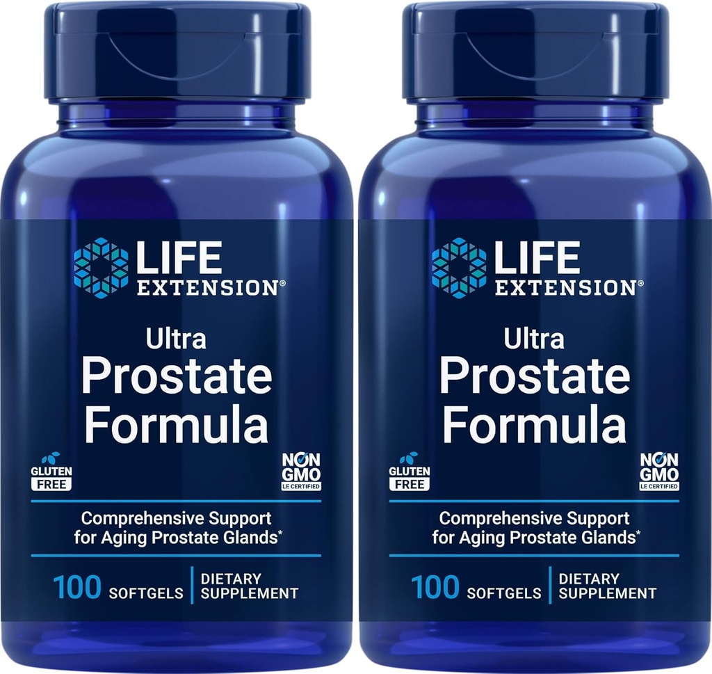 Life Extension Ultra Prostate Formula, 100 Softgels (paquet de 2) - Supplément naturel pour les hommes