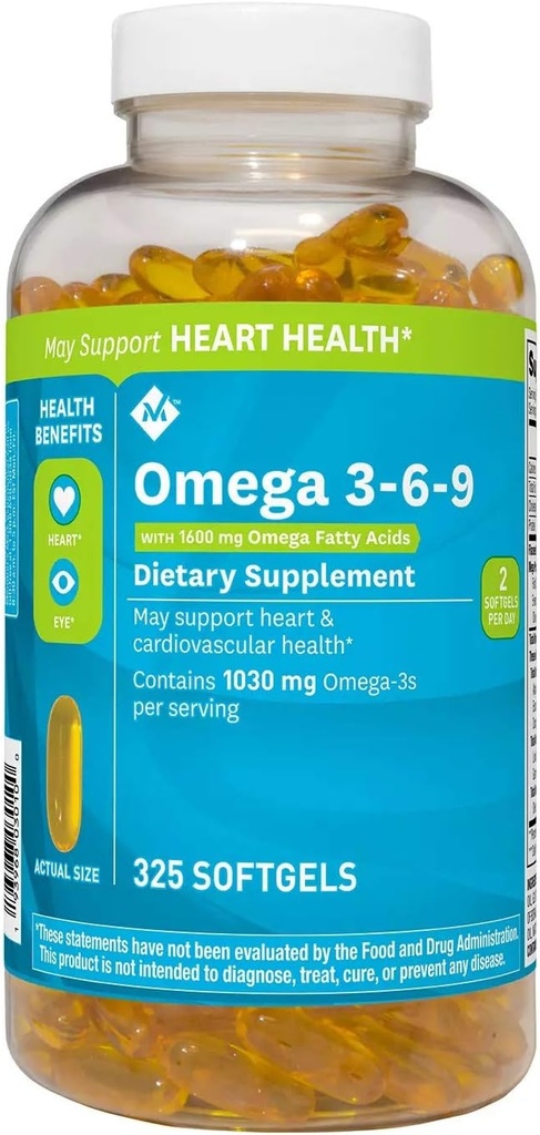 Membres Mark Omega 3-6-9 Supplément alimentaire (325 comte)