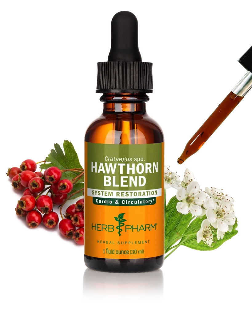 Herb Pharm Hawthorn mélange extrait liquide pour le soutien cardiovasculaire et circulatoire, 1 Fl Oz
