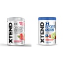 XTEND Original BCAA Pulver Wassermelone Explosion & Sport BCAA Pulver Erdbeer Kiwi Splash - Elektrolytpulver für Erholung & Hydration mit Aminosäuren - 30 Servierungen