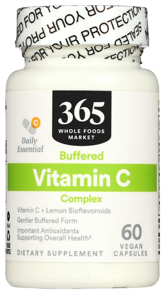 365 von Whole Foods Market, Buffered Vitamin C Complex, Vegan, 60 Kapseln