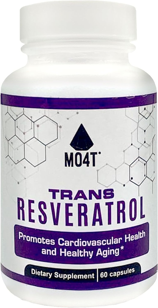 Trans Resveratrol Antioxidant- hilft, oxidativen Stress zu bekämpfen- fördert gesundes Altern - 60 Kapseln