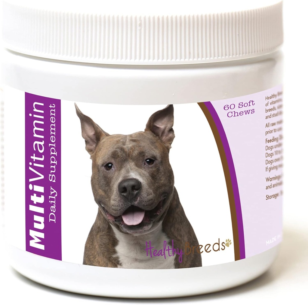 Gesunde Rassen American Staffordshire Terrier Multi-Vitamin Soft Chews 60 Count