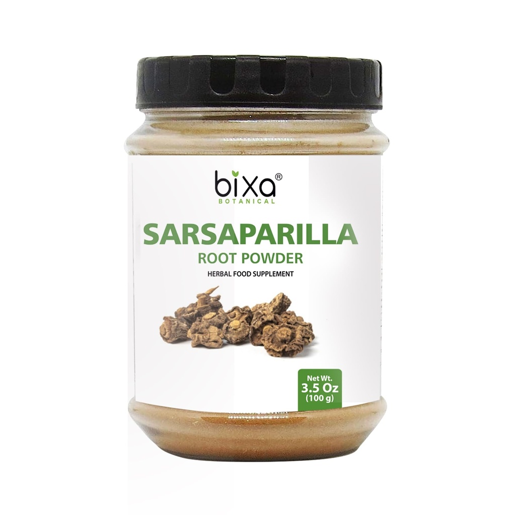 bixa BOTANICAL Sarsaparilla Wurzelpulver (HEMIDESMUS INDICUS) - 100g(3.5 Oz) Packung 1 of Natürlicher Blutreiniger und Kühler | Antioxidans Kräuterergänzung
