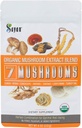Sayan 7 Pilze USDA Bio-Extrakt-Pulver-Mischung Ergänzung 4 oz / 113g - Chaga, Reishi, Cordyceps, Maitake, Shiitake, Lion's Mane und Türkei Tail, keine Füllstoffe, Hinzufügen zu Kaffee oder Tee, Fruchtkörper