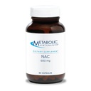 Metabolic Maintenance NAC 600 mg Kapseln - N-Acetyl Cystein 600 mg Ergänzung für Leber- und Immununterstützung - Antioxidans Verteidigung für Männer und Frauen 50+ - 60 Kapseln