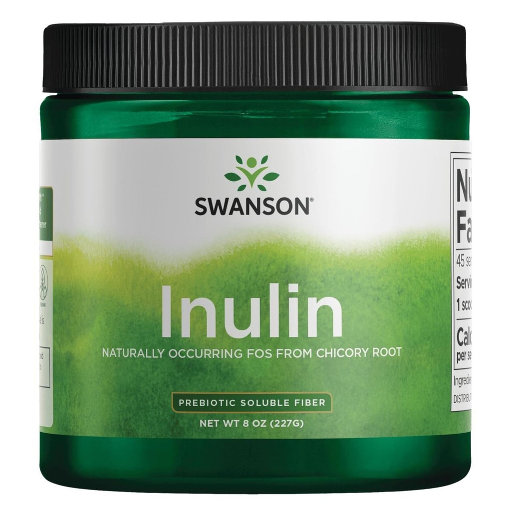 Swanson Inulin - Prebiotic Soluble Fiber Powder Promoing Digestive Health - Natürlich säubernde FOS von Chicory Root Unterstützung Gesamt Gut Performance - (8 oz Jeder)
