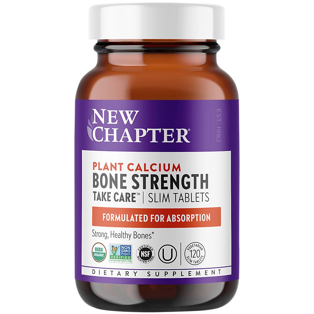 Neukapitel Kalziumergänzung › Knochenfestigkeit Bio-Pflanze Kalzium mit Vitamin K2 + D3 + Magnesium, Vegetarisch, Glutenfrei - 120 Graf (40 Tage Versorgung)