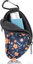 Asthma Inhaler Carrying Holder Neopren Reise Inhaler Mini Tasche für L-Shaped Inhaler, Inhaler Nicht enthalten (Blau, Blume)