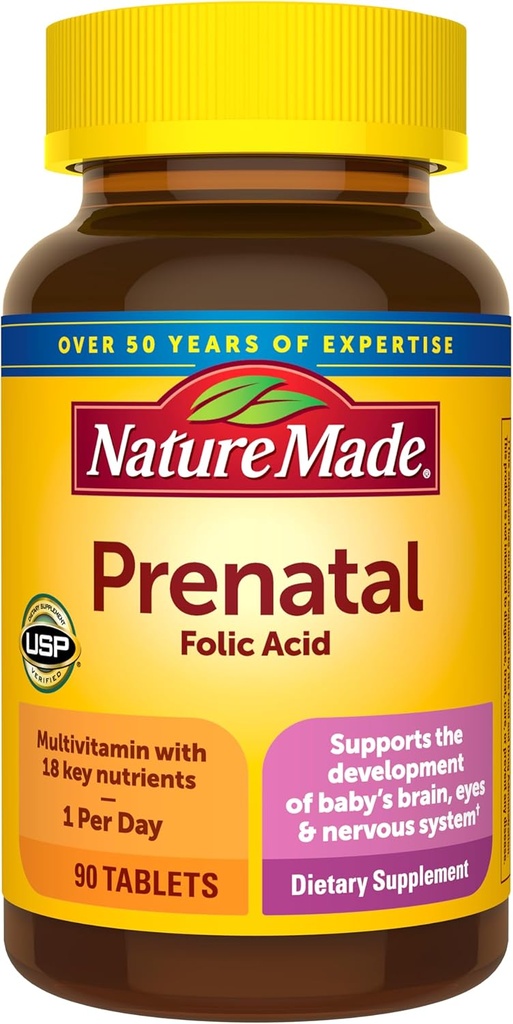 Nature faite, comprimés multiples prénatals, 90 comtes